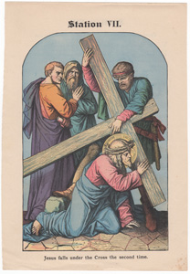 Jesus falls under the Cross the second time